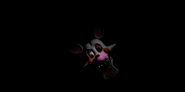 Mangle is seen in front of the player while wearing the Freddy Fazbear Mask.