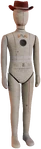A render of a Mannequin wearing a cowboy hat.