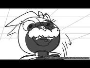 A reel of storyboards for the Glamrock fight cutscenes.