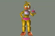 Animation of Toy Chica when shocked with the controlled shock.