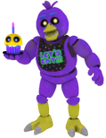 A render of Chica's unused Blacklight design.