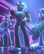 A shot of Glamrock Freddy from the opening cutscene.