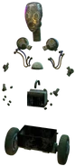 A render of the Sewer Bot's endoskeleton.