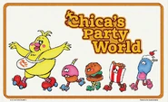A poster for Chica's Party World featuring Chica.