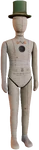 A render of a Mannequin wearing a top hat.