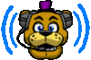 Fredbear's appearance in Freddy in Space 2.