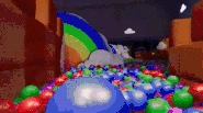 Sun jumping from the castle in the Daycare, animated.