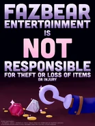A poster of Fazbear Entertainment explaining their loss-and-found policy.