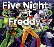 Three of the Glamrock Animatronics, including Glamrock Freddy, on the old cover for the 2021 calendar.