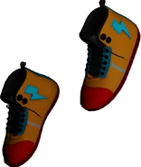 A render of Freddy-themed shoes.