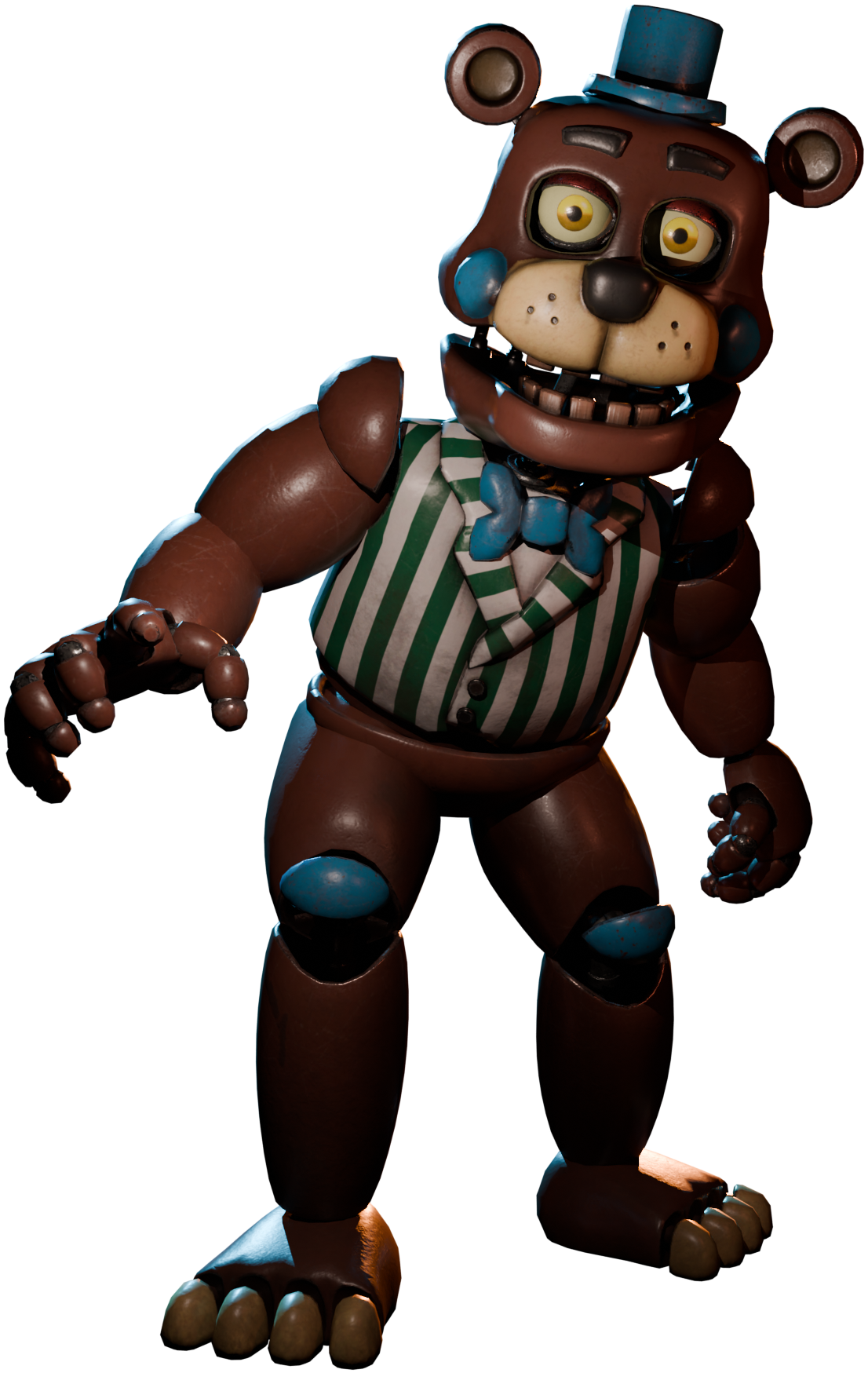 Rockstar Freddy in fnaf ar. (lefty render by triple a fazbear wiki