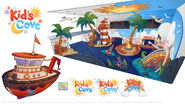 Concept art for Kid's Cove.