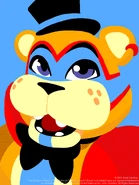 A poster of Glamrock Freddy.