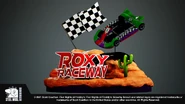 A reference image of a Roxy Raceway sign.