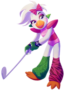 Chica's Monty Golf decal.