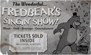 A poster for "Fredbear's Singin' Show", which seems to be a rubberhouse-style cartoon.