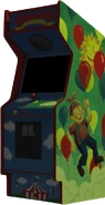 A render of the Balloon World arcade featuring BB & Sun's head.