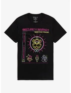 The Hot Topic Neon Security Breach shirt featuring Freddy.