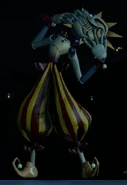 A shot of Sun screaming at the player before turning into Moon.