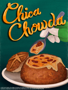 A poster for Chica Chowda.