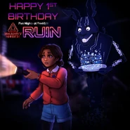 Promotional artwork for RUIN's first anniversary.