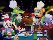 Glamrock Freddy featured in promotional artwork for Thanksgiving.
