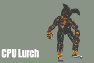 Animation of Flaming Springtrap twitching when changing his CPU.