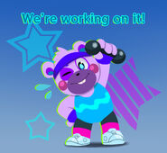 A promotional image of Helpy used to announce the post-launch patches to Security Breach.