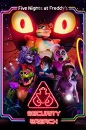 An official poster for Security Breach showing the 7 main characters.
