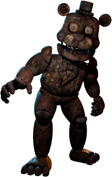 Rockstar Freddy in fnaf ar. (lefty render by triple a fazbear wiki