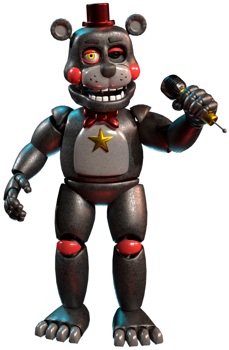 Rockstar Freddy in fnaf ar. (lefty render by triple a fazbear wiki) :  r/fivenightsatfreddys