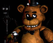 A poster of Freddy seen with Endo-01 from the Intro Sequence.