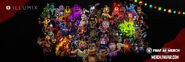 A group poster of every character and skin up to the Halloween Event used for Illumix's Twitter Banner.