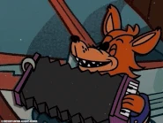 Foxy playing his instrument.