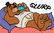 Freddy seen relaxing in the intro.