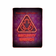 A Security Breach logo blanket.