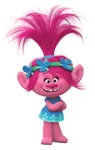The main protagonist of DreamWorks Trolls, Poppy, has the same design as other Trolls designs of the past. However, she was influenced by the "Dark Horse" dolls, hence why she has pink skin.
