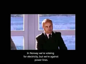 Finn attending the press conference, representing the Wildlife Board.