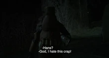Hans complaining about the "armor" he's wearing.