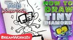 How to Draw TINY DIAMOND TROLLS WORLD TOUR