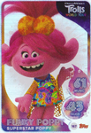 A sighting of "Funky Poppy" from the Topps Trolls card series.