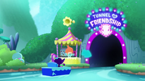 Synth and Minuet riding in the tunnel in the self-titled episode