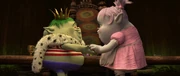 Gristle reciprocating Bridget's feelings at the end of Trolls.