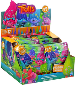 DreamWorks Trolls Surprise Mini Figure Series 9 Party Hair Trolls, 4 and Up  