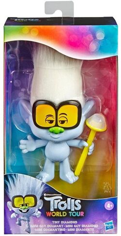 DreamWorks Trolls Band Together Guy Diamond Small Doll with Tiny Diamond  Figure 