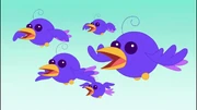 A flock of Songbirds