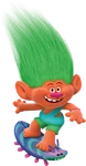 Aspen Heitz is an unique named character. According to The Art of the Trolls, his design went through several concepts. His final version reuses random Troll assets, but features an outfit with unique coloration.