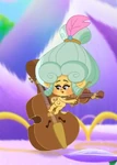 Minuet is normally a talented musician, capable of playing the violin and double bass at the same time.