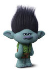 Branch is known for his grey coloration, a sign of an unhappy Troll