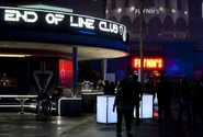 The End of Line Club, with Flynn's Arcade in the background
